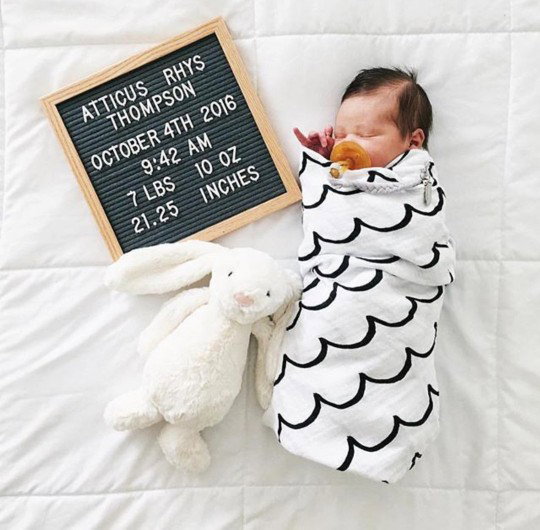 Papan nama bayi