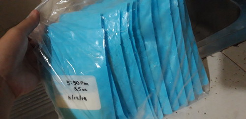 Hand expressed and catched letdowns