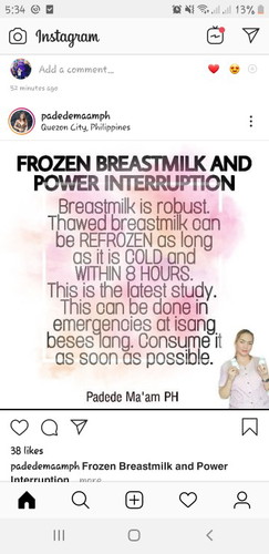 breastmilk vs. power interruption