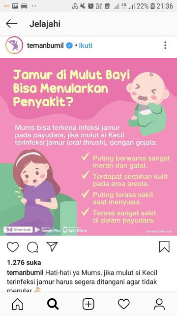 ciri2 jamur di mulut bayi