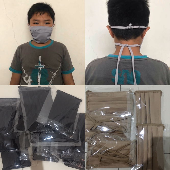 Jual masker bahan kain cotton oxford