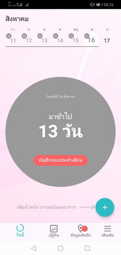 ประจำเดือนขาด13วัน