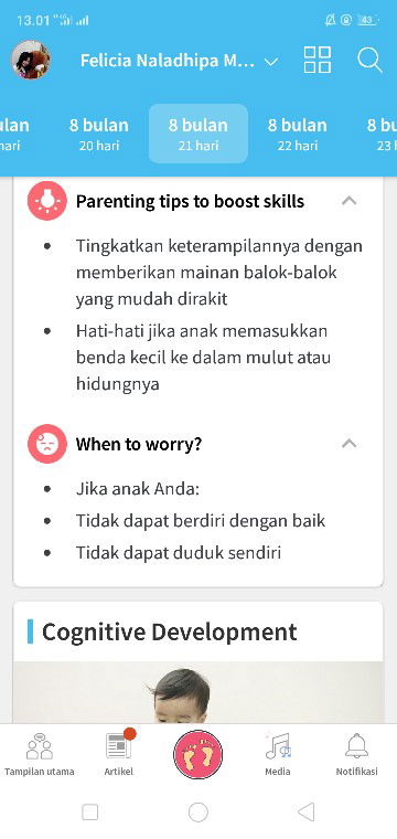 belum bisa duduk mandiri