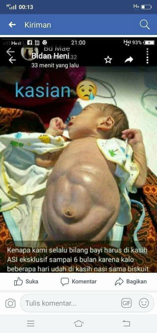 BUAT YG NGASIH MAKAN BAYI SEBELUM 6month