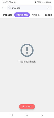 Aplikasi gabisa disearch