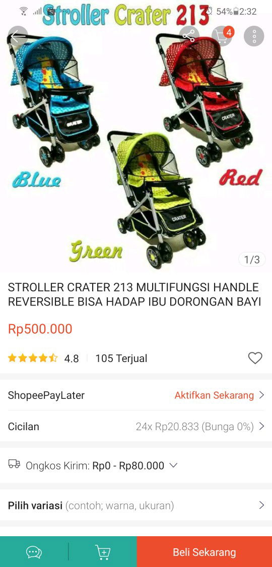 Stroller Crater prelove