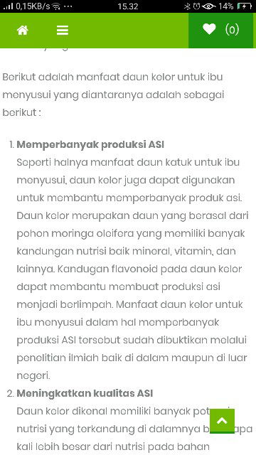 daun kelor utk produksi ASI??