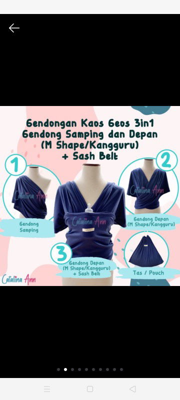 Jual gendongan bayi.