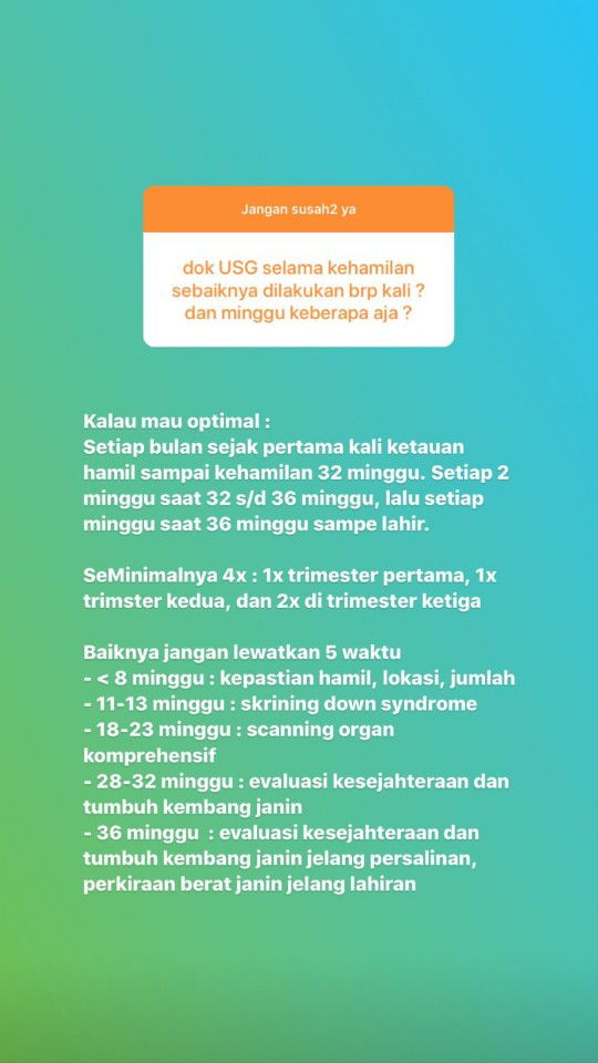 rekomendasi JADWAL USG dokter Yassin