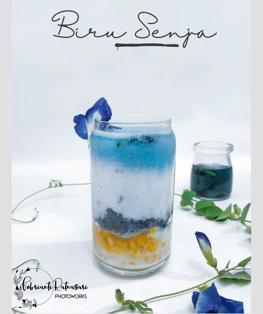 Es Biru SeNJa (SElasih, saNtan, Jagung) Resep Ramadan TAP, enak dan mengenyangkan untuk takjil