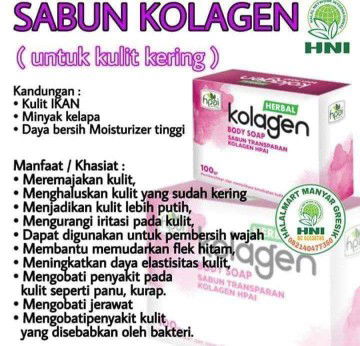 sabun kolagen dan minyak zaitun HPAI.
