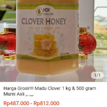 madu clover honey