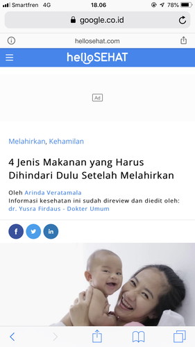 Pantangan pasca melahirkan
