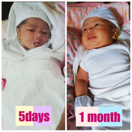 5 days old versus after a month ?