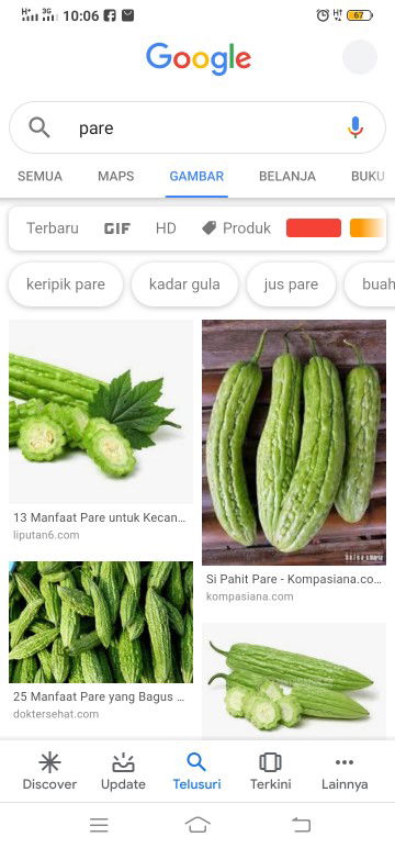 Pengen oseng pare campur pete