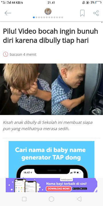 Pilu!  Video bocah ingin bunuh diri karena dibully setiap hari. 