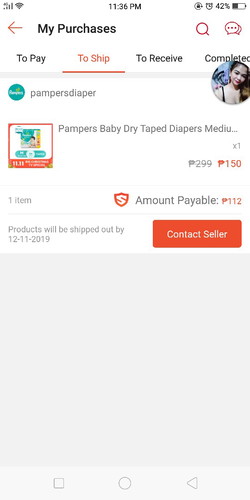 pampers. shoppee