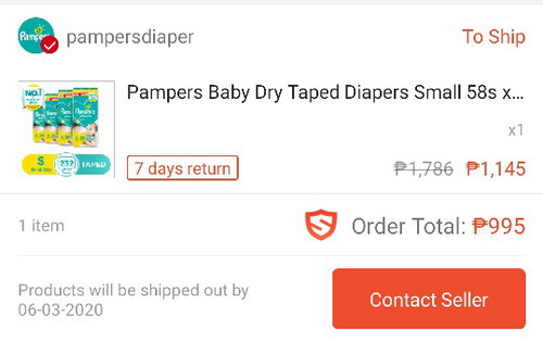 SALE PAMPERS