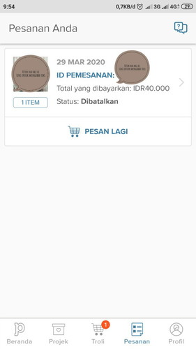 Orderan photobook ku dibatalkan