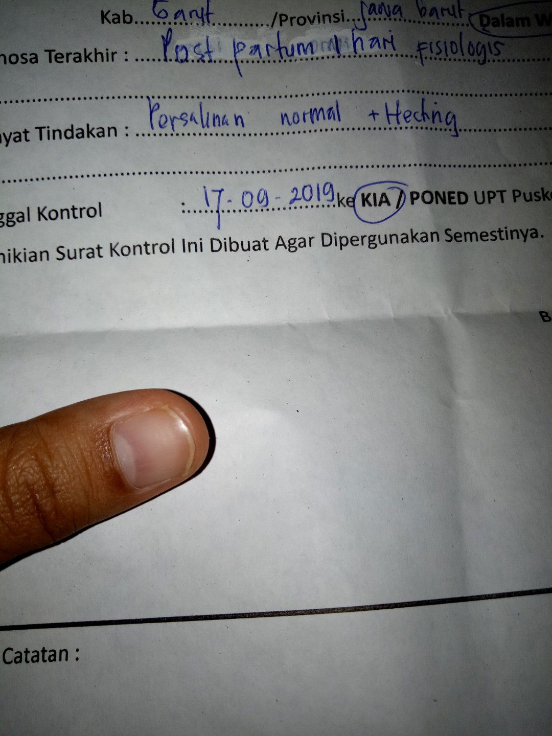 pemeriksaan 7 hari stelah melahirkan