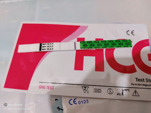 Faint line UPT naik before 2 minit