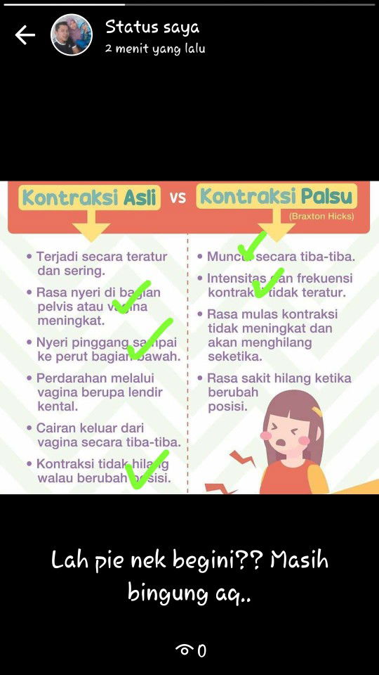 bingung kontraksi asli atau palsu