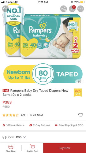 Wise buying Pampers Diaper