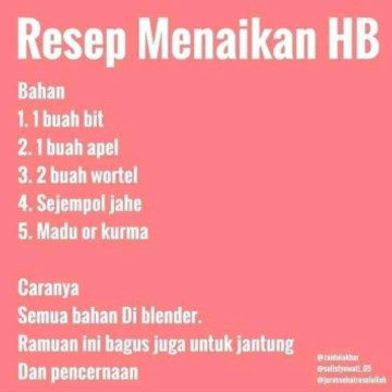 Resep menaikan hemoglobin