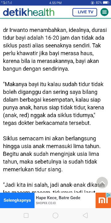 Jangan Bangunkan Bayi Tidur