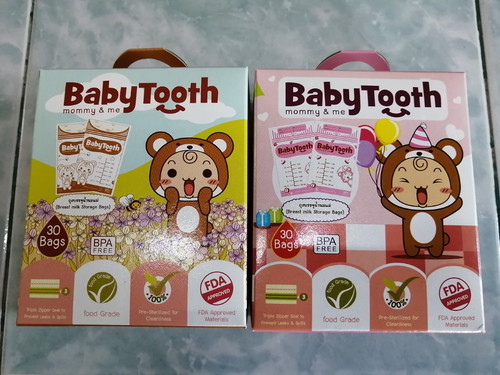 รีวิวถุงเก็บน้ำนม Babytooth