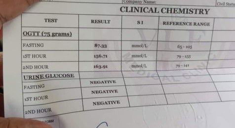Ogtt test... Patingin nman po if normal ba or hndi..