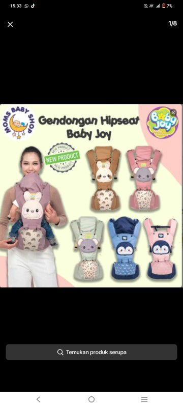 Gendongan bayi depan