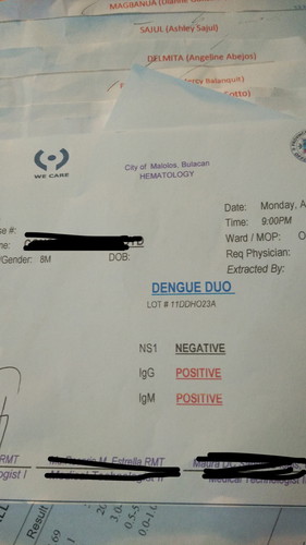 Positive or negative in dengue