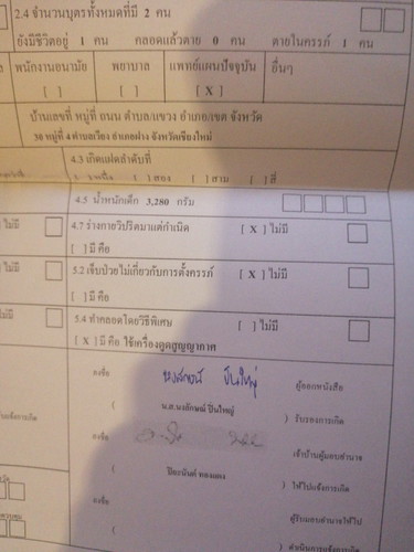 ลำดับบุตรในใบสูติบัตรลูก