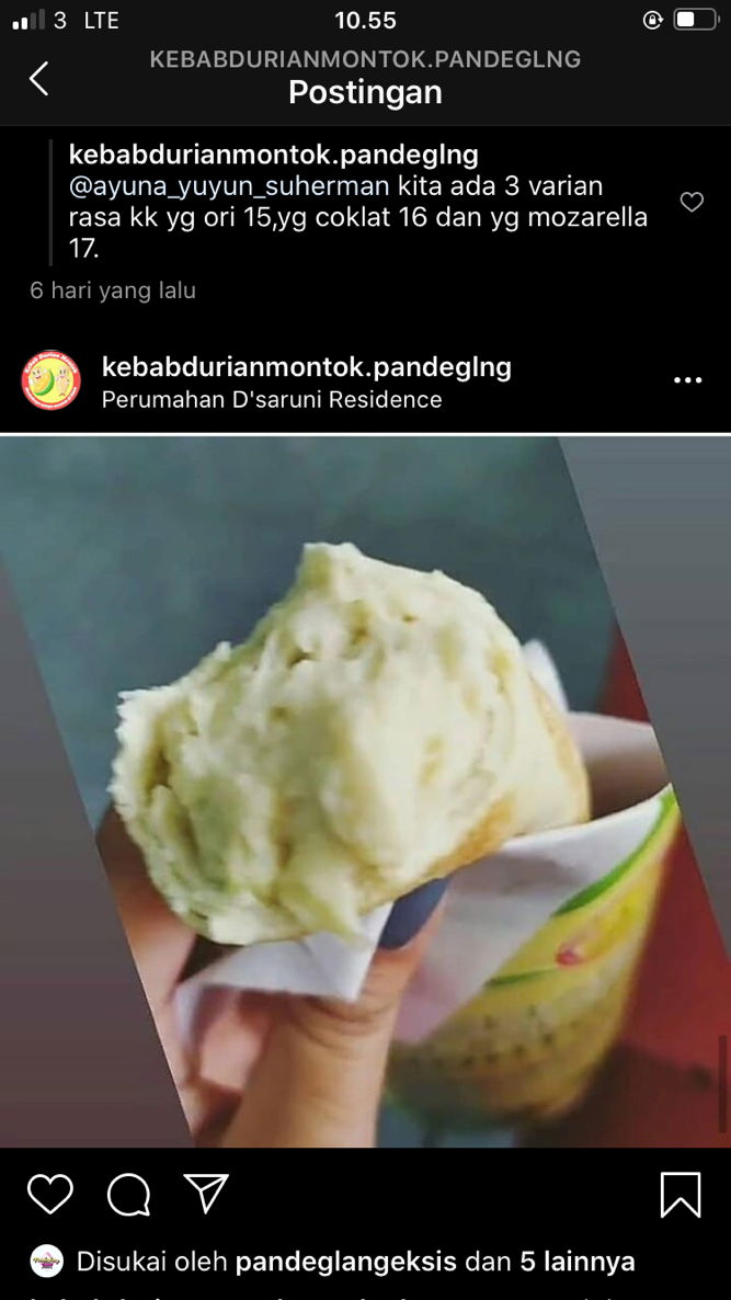 Busui makan durian duren