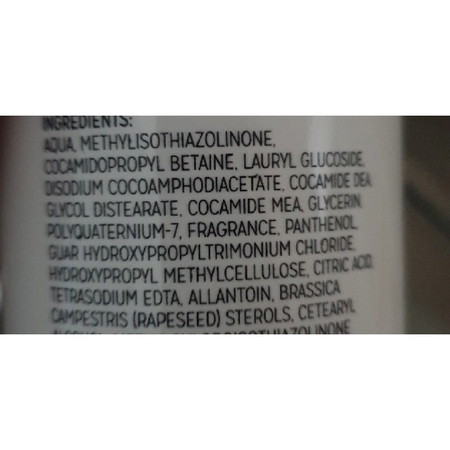 shampoo with Methylisothiazolinone