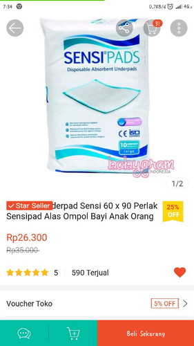 Perlengkapan Bayi : Underpads