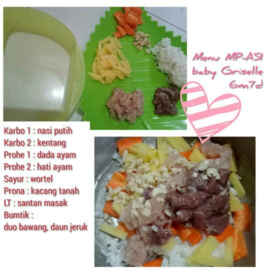 menu mpasi 4* dobel prohe & karbo
