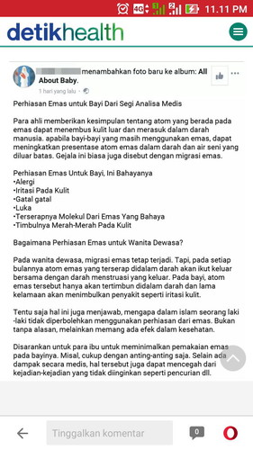 emas pada bayi
