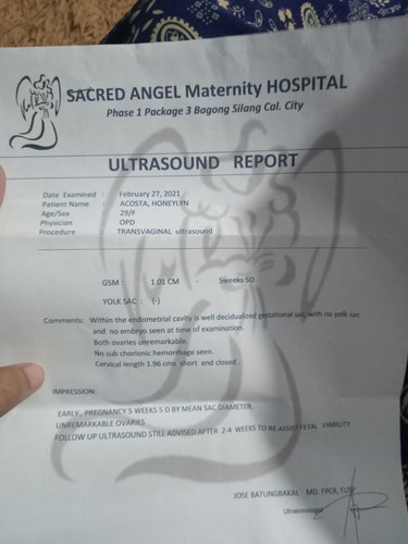 5weeks and 5 days with gestational sac w/ yolk sac and no embryo