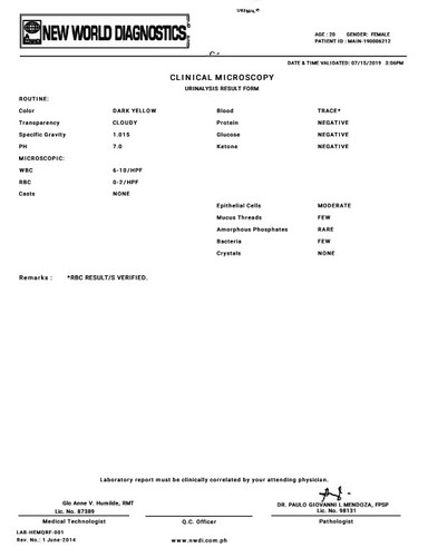 urinalysis