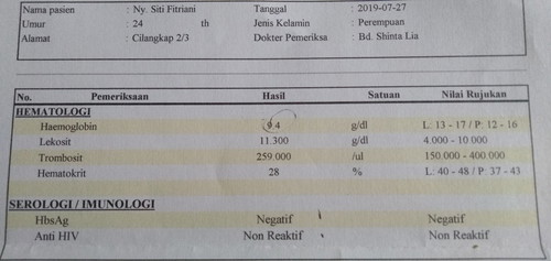 HB rendah