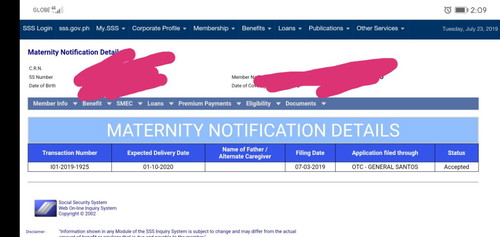 Maternity Notif