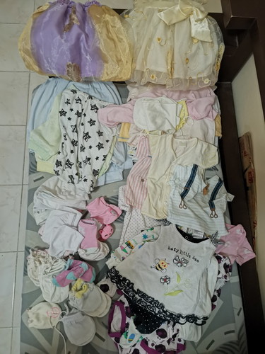 hand-me-down newborn clothes hehe
