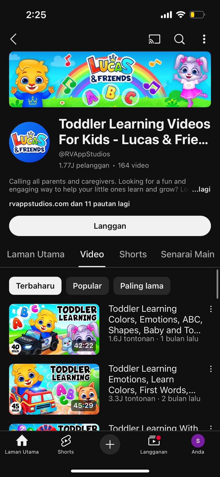 cartoon lucas & friends bagus ke untuk anak 1tahun ke atas?