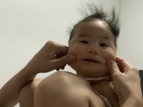 ใครเป็นบางหมั่นเคี้ยวลูกตัวเอง แกล้งสะเลย #น้องโตเกียว 5m15d