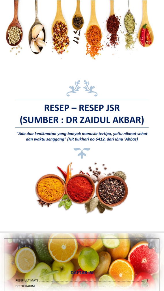 Jurus Sehat ala Rosulullah