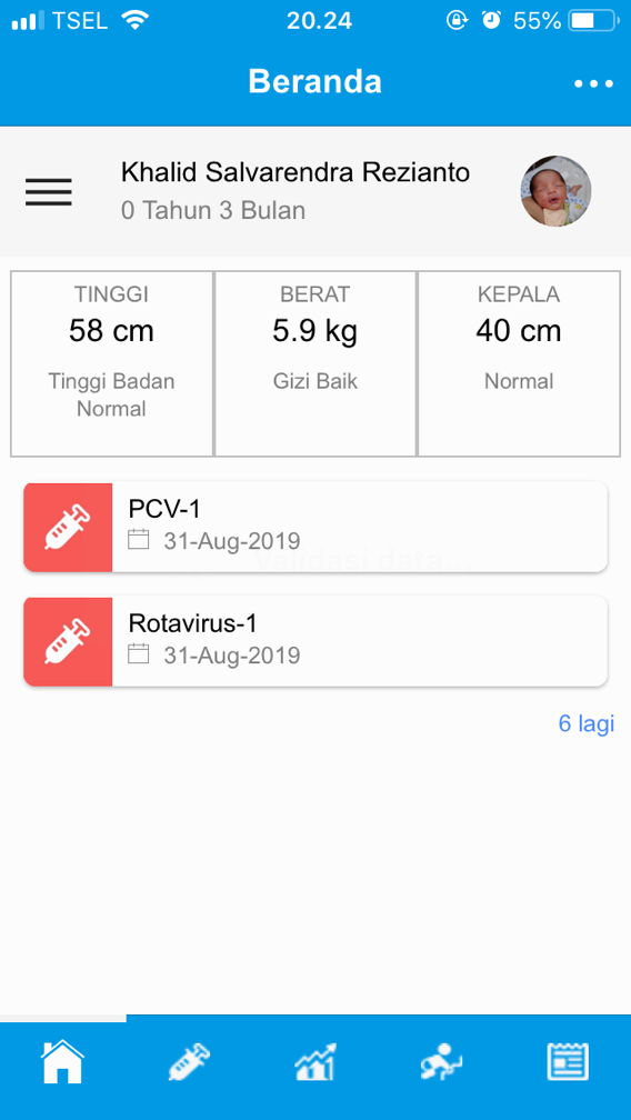 Aplikasi Pantau Tumbuh Kembang Anak