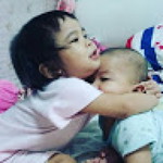 Happy childhood profile icon