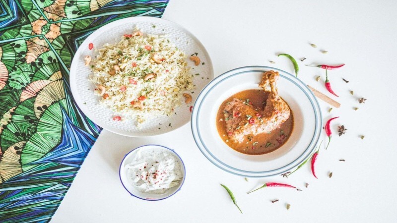 Chicken Curry Steak with Rujak Sauce
